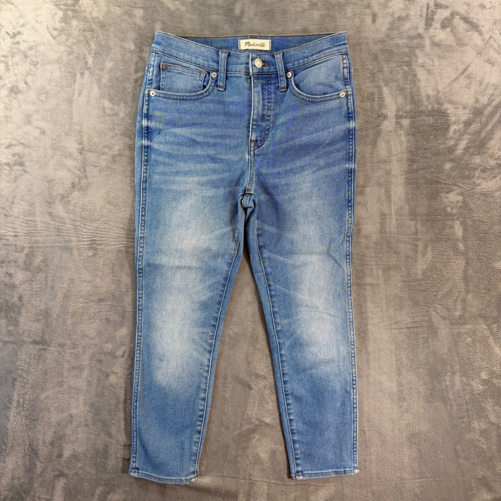 Madewell High Rise Skinny Crop Jeans Women's Size 26P Blue Denim Pants